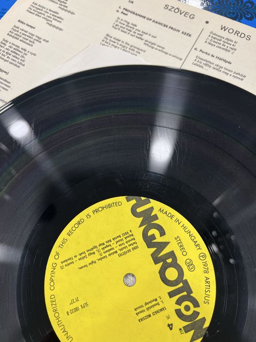 Táncházi muzsika bakelit/vinyl 1978 / magyar nèpzene/ muzica maghiara