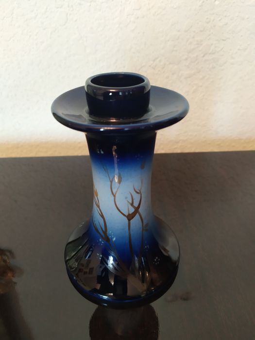 Подсвечник фарфоровый, кобальт