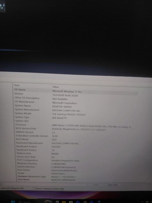 VAND URGENT Laptop Asus Tuf Gaming FX505D