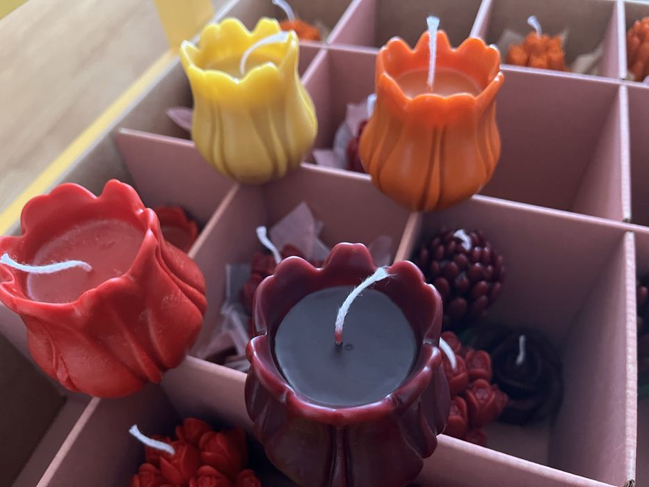 Свещи от пчелен и соев восък