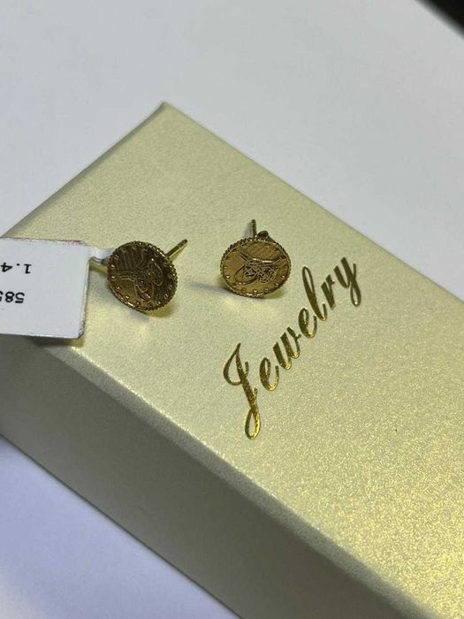 Серьги золото 585 \Рассрочка 0% СКИДКА\ Ломбард Asia gold/ 3480