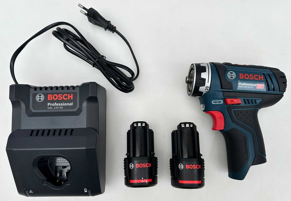 Bosch GSR 12-15 FC - Акумулаторен винтоверт 2x12V 2.0Ah неразличим от нов!