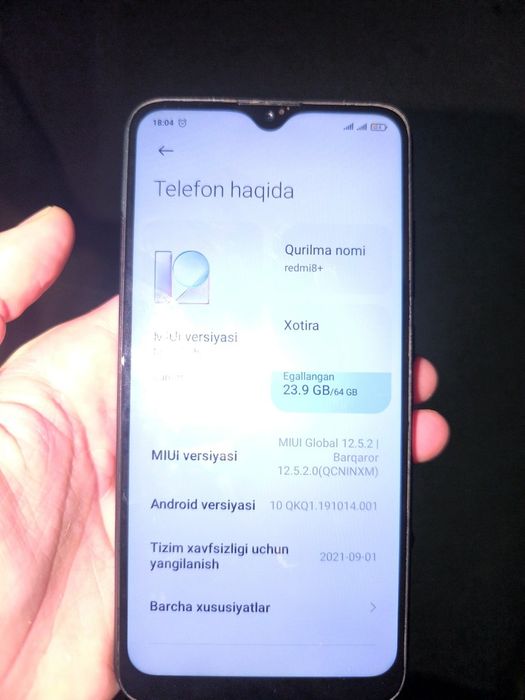 Redmi 8   64/4  ekran sensr almawgan naxt 600bo'lishi