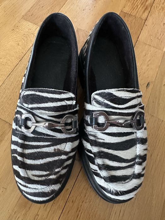 Обувки с косъм и топла подплата