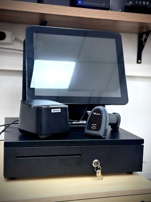 Оборудование для кассы, ящик, сканер, моноблок, pos, принтер, сенсор