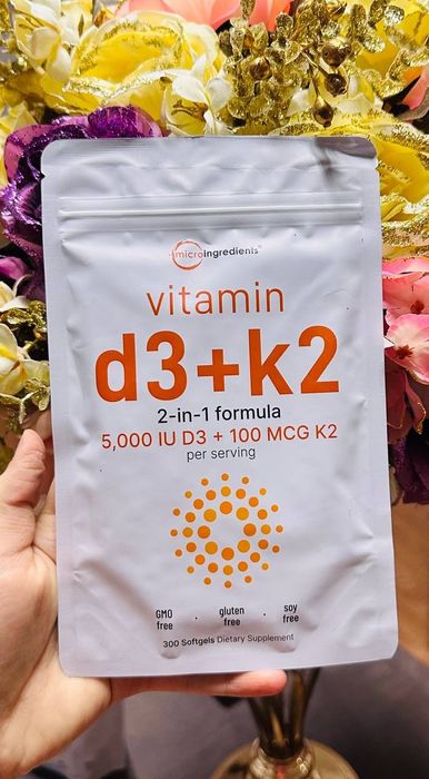 Vitamin d3 k2 - 10000 dozali,300 softgel,д3 к2, 200 mcg,Kokos yogi bla