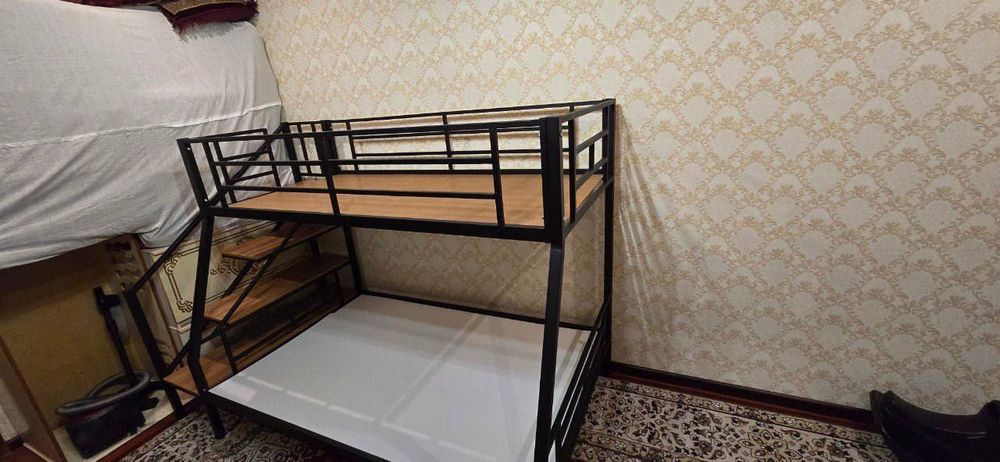 Двухъярусная кровать Loft krovat темир крават metal kalavat Лофт