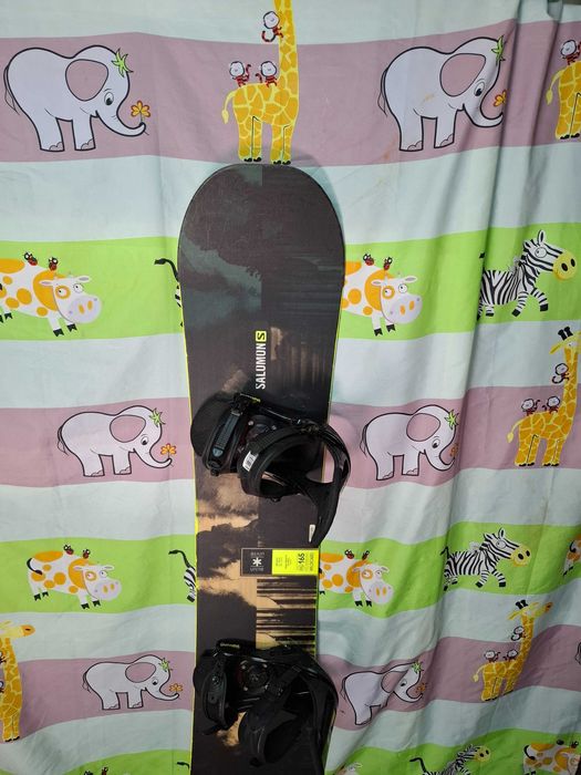 Placa snowboard 165 cm Salomon wide cu legaturi Burton incluse