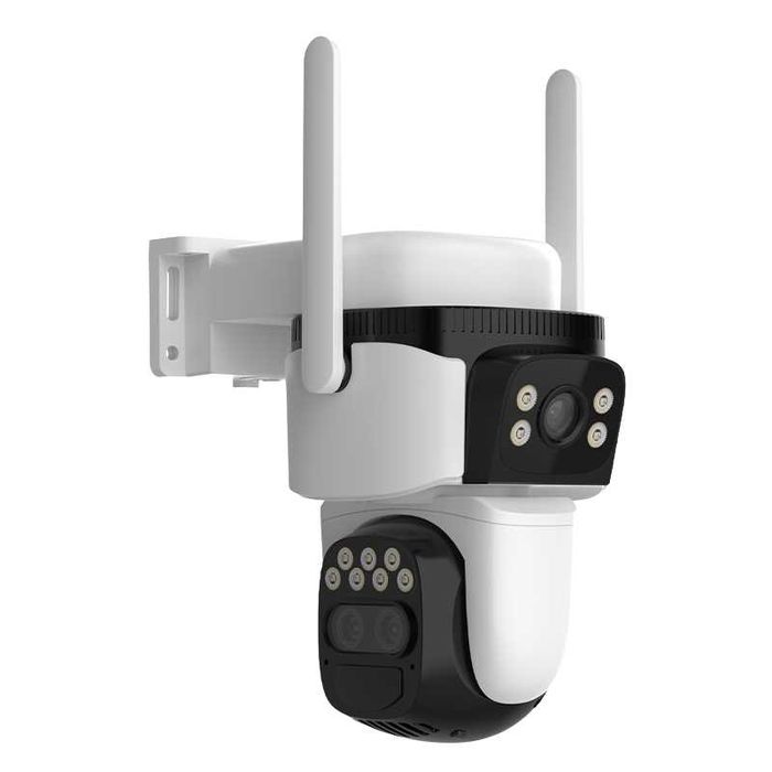 Camera Supraveghere WIFI Dubla cu 3 Lentile 6MP, Zoom 10X