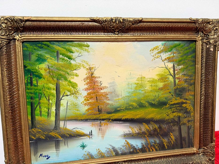 tablou vechi pictat pe panza in ulei pictura in ulei tablou vechi ulei