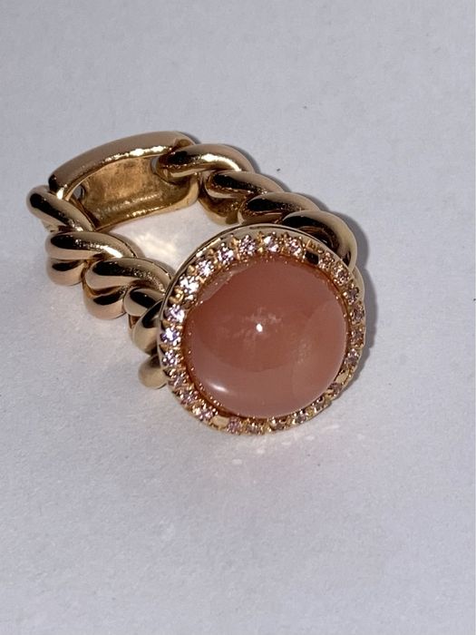 Inel aur 18kt.cu onyx roz si amethyste