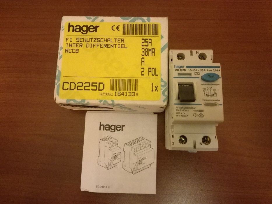 Hager-автоматичен прекъсвач 2/3 полюсен-НОВ