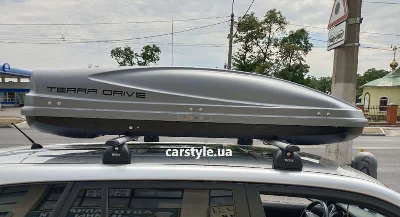 Багажник Thule 753 + аеро греди 118 см + автобокс Terra Drive, комплект