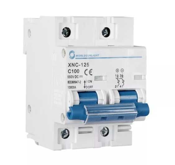 Siguranta automata curent continuu DC 80A, 100A, 125A 2P 600V