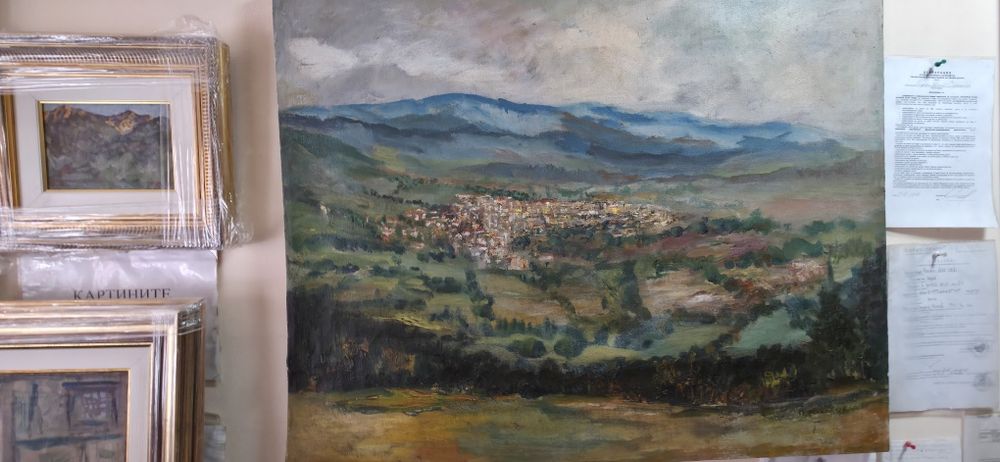 Картина масло,професор Петър Михайлов