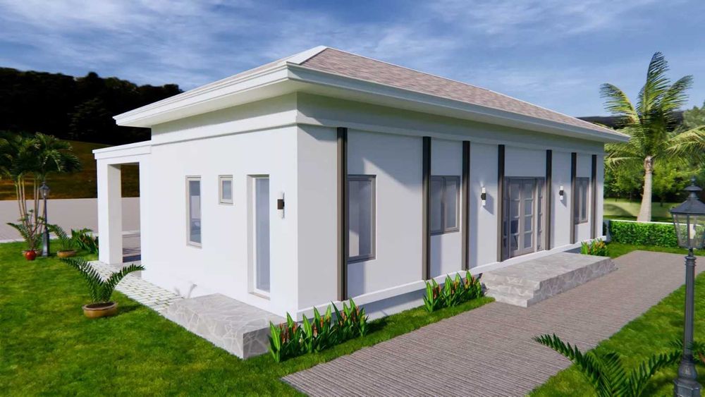 НА ИЗПЛАЩАНЕ - Луксозна сглобяема къща с 3 спални, 154 кв. м