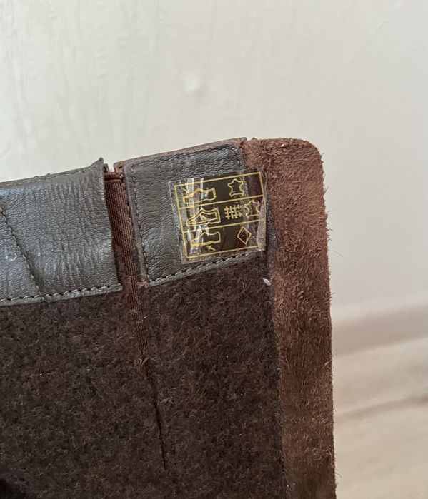 Кожаные женские сапоги