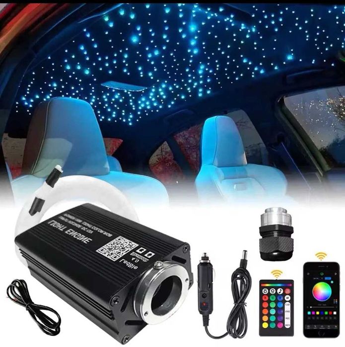 Banda led lumini ambientale auto bord, usi, picioare, plafon instelat