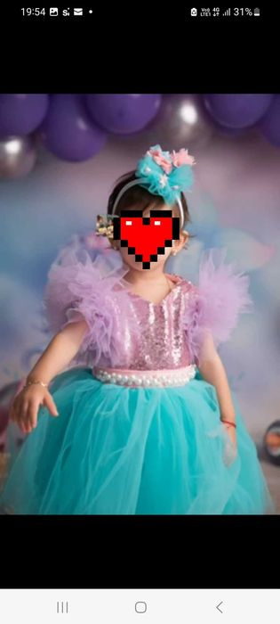 Rochie sirena de ocazie/serbare/ședinta foto + paiete si bentita