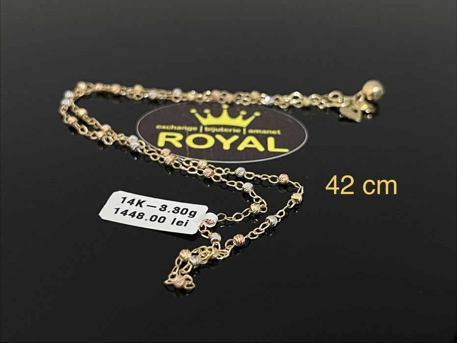 Bijuteria Royal CB : Lantisor dama aur 14k 585  3,30 gr