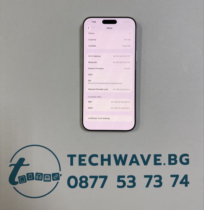 iPhone 17 Pro Max 256GB Silver 100%