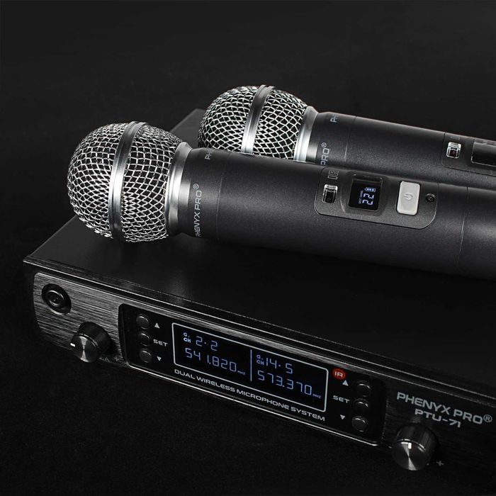 Безжични микрофони Phenyx Pro PTU-71-2H UHF