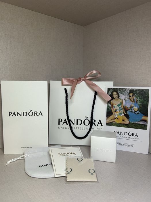 Серьги-кольца PANDORA «Розовое сердце»