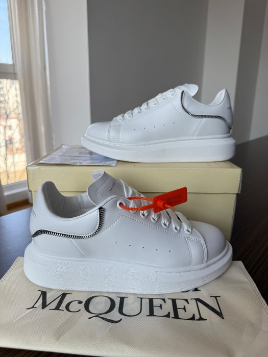 Adidasi Alexander M C Q U E E N full white Zipper