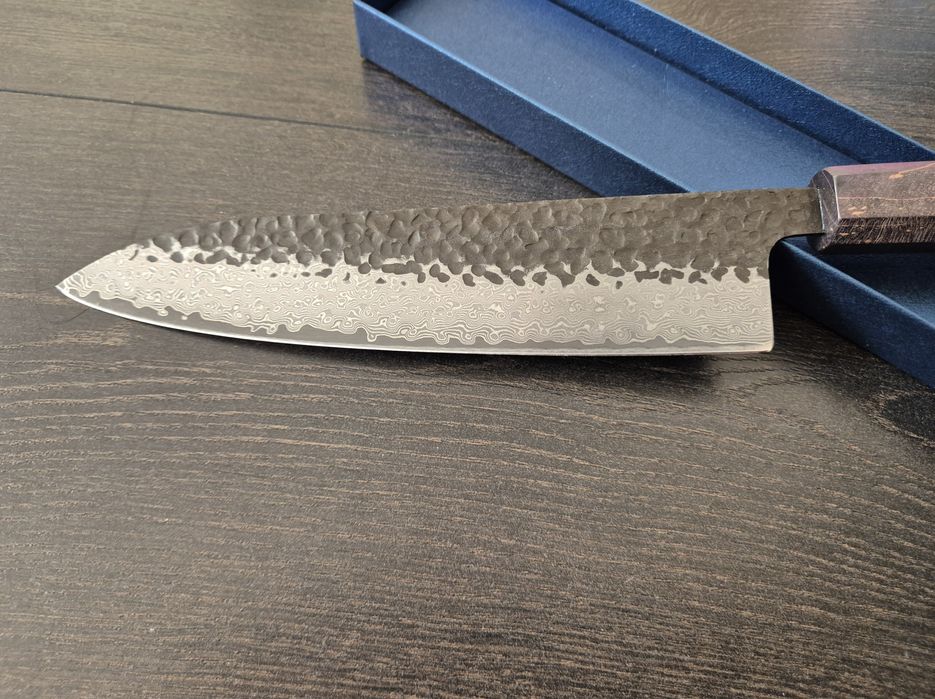 Кухненски Нож от ДАМАСКА СТОМАНА