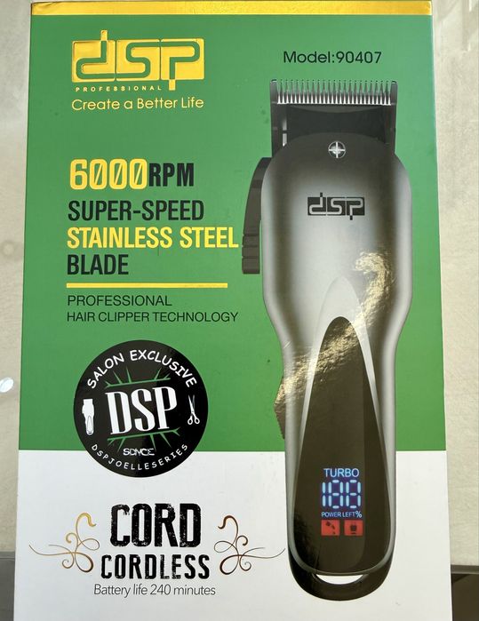 Професионална машинка за подстригване DSP 6000RPM – НОВА, безжична