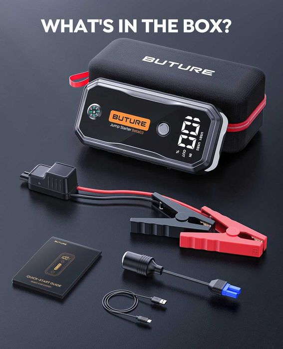 Професионален Jump Starter BuTure Beta03 - 5000A 65W Зарядно за лаптоп