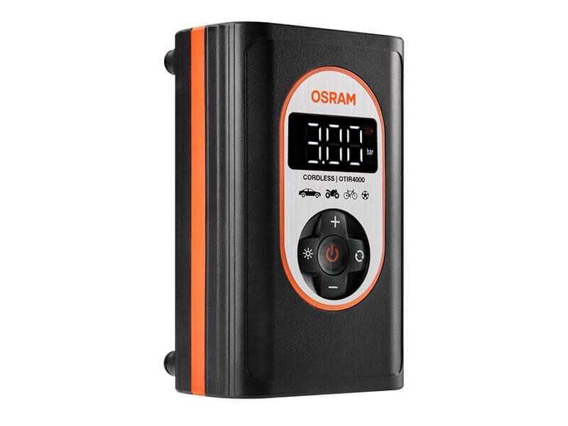 Компресор Osram TYREinflate 4000 за гуми, 8.3 bar, 12V DC, 90dB, с вградена батерия 5000mAh