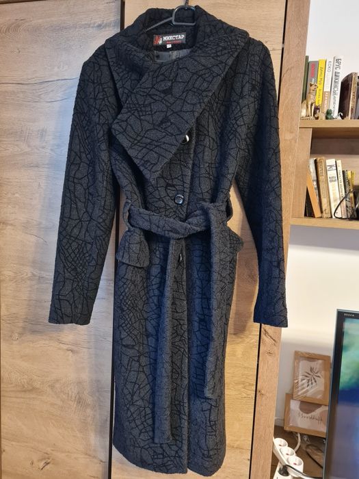 Черно класическо палто размер S