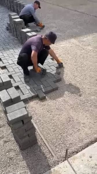 Брусчатка укладка