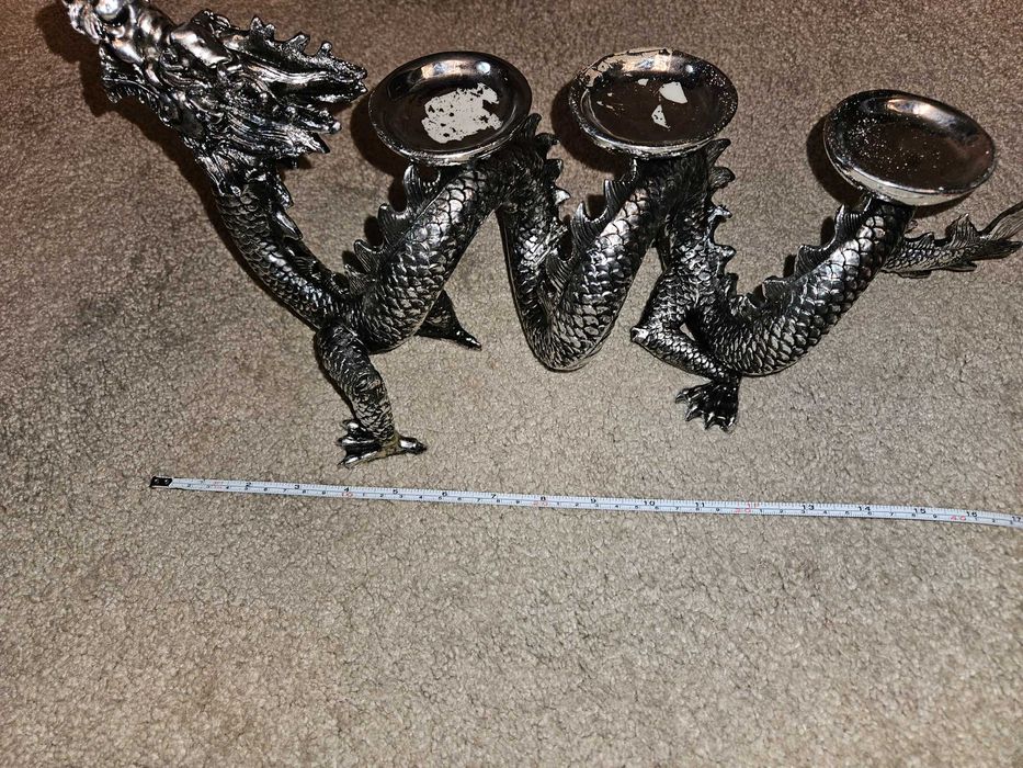 Сувенир свещник китайски дракон