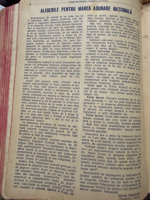 Volum vechi Indrumatorul crestin baptist - anii 1948-1949, legat