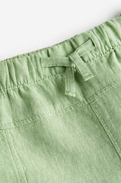 HM Бебешки/Детски зелен панталон от ленена смес, размер 92