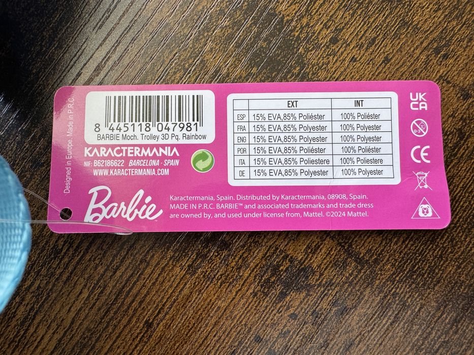 Troler ghiozdan gradinita cu Barbie