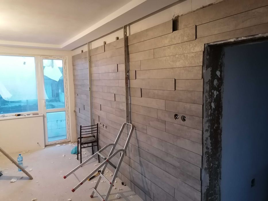 Монтаж на ламиниран паркет / трислоен паркет / 3D ламинат на стена