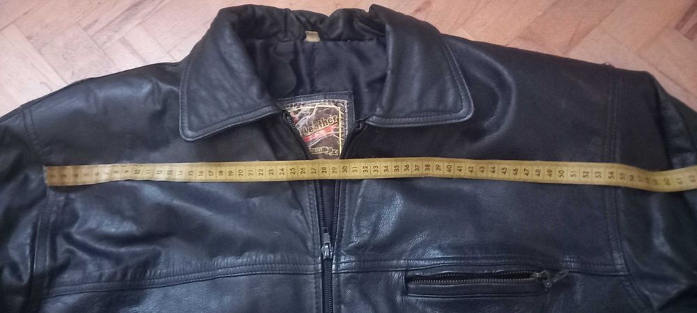 Кожена шуба-яке естествена