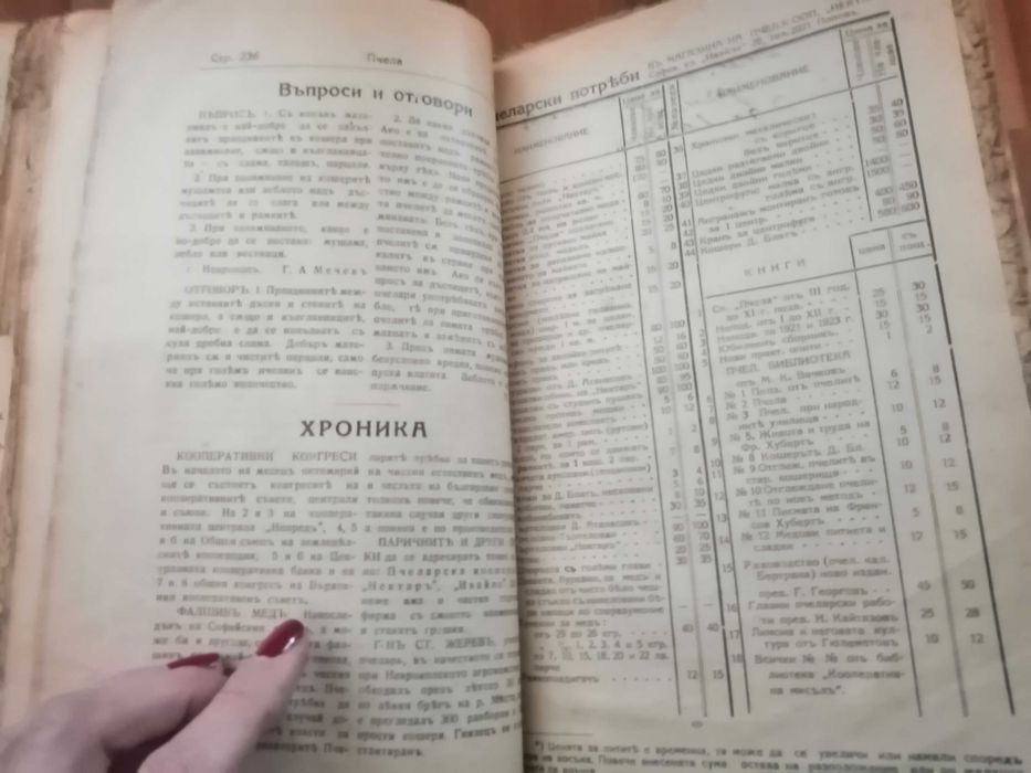 Списание Пчела 1927 г,Справочник на радиолюбителя; Под игото; Календар