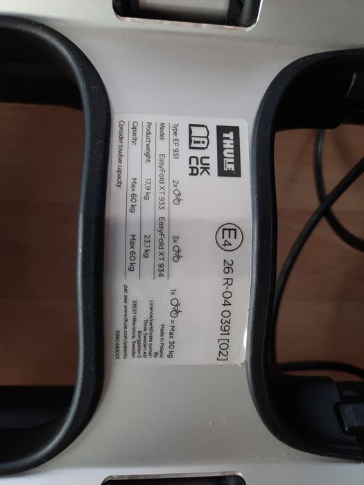 Suport auto bicilete  Thule EasyFold XT933 NOU
