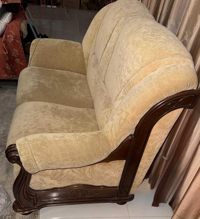 Canapele si fotoliu Vintage din lemn masiv