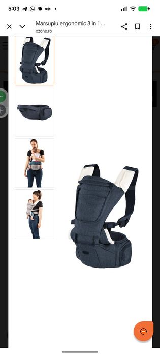 marsupiu/sistem de purtare ergonomic 3 in 1 chicco