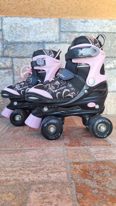 Регулируеми ролери BYOX - Double розови 30-33