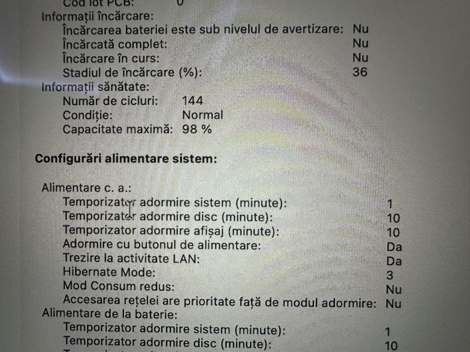 Laptop Macbook Air M1 98% baterie