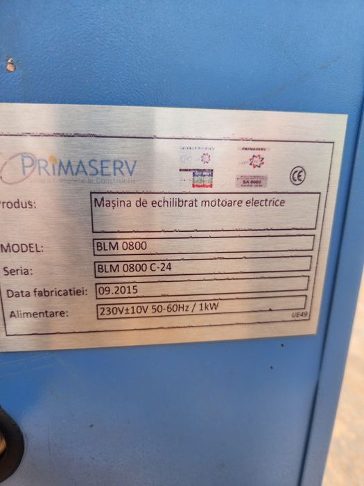 Masina de echilibrat motoare electrice