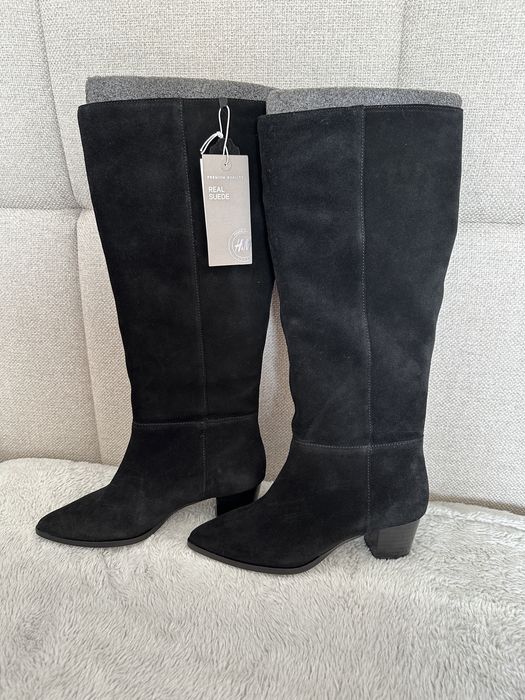 Cizme piele intoarsa H&M noi cu eticheta marime 36