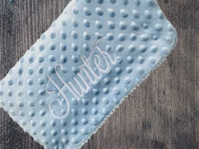 Patura brodata personalizata pentru copii cu balerina