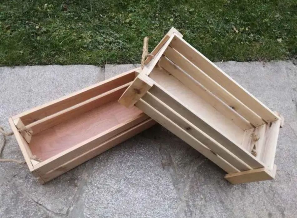 Дървени щайги за декорация
